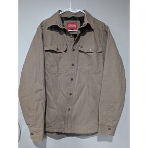 Coleman Men's Fleece Lined Snap Closure Durable Shirt Jacket size med.